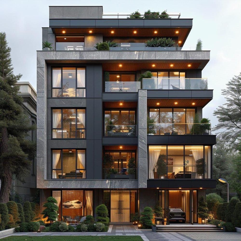 Immeuble résidentiel contemporain de standing