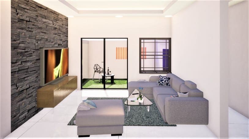 Espace de vie de la villa triplex